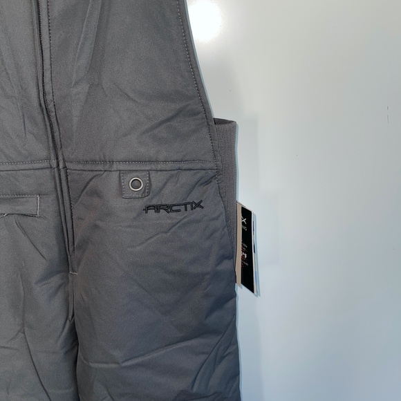 Arctic Youth Insulated Bib Overalls Charcoal Size Large NWT - Picture 3 of 9